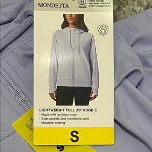 Mondetta Women's Soft Blue Full Zip Hoodie